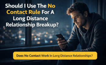 Person looking at phone after a long distance relationship breakup, illustrating whether the no contact rule works in long distance relationships.