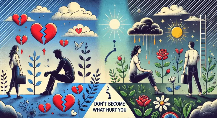 Don't become what hurt you by your ex breaking up with you.