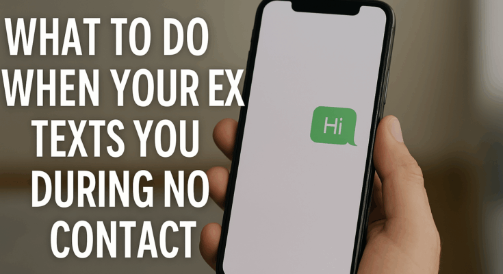 What to Do When Your Ex Texts You During No Contact