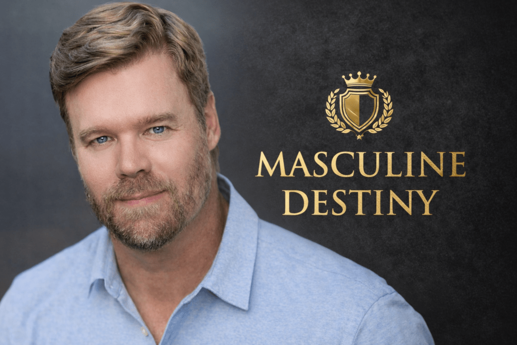 Coach Lee promoting the Masculine Destiny course on modern masculinity and attraction.