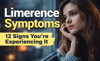 Woman looking out rainy window representing emotional longing and obsessive thoughts common in limerence symptoms.