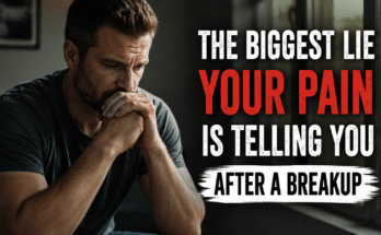 Heartbroken man reflecting after a breakup, illustrating how emotional pain can distort reality.