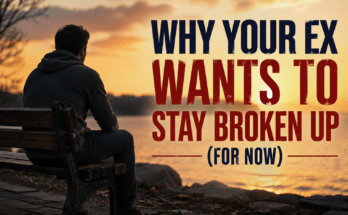 Man sitting alone after a breakup, reflecting on why an ex may want to stay broken up for now.